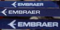 Logo da Embraer no Aeroporto de Congonhas, em S&atilde;o Paulo
14/08/2018
REUTERS/Paulo Whitaker   Foto: Reuters