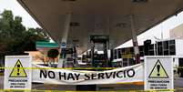 Posto de gasolina fechado na Cidade do M&eacute;xico.  14/01/ 2019. REUTERS/Henry Romero   Foto: Reuters