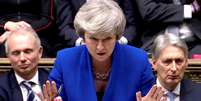 Premiê britânica, Theresa May, no Parlamento
16/01/2019
Reuters TV via REUTERS  Foto: Reuters