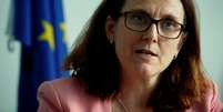 Comissária de Comércio da União Europeia, Cecilia Malmström, durante entrevista à Reuters em Genebra
04/06/2018 REUTERS/Denis Balibouse  Foto: Reuters