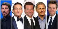 Christian Bale, Rami Malek, Bradley Cooper, Viggo Mortensen e Willem Dafoe estão na disputa de melhor ator  Foto: Reuters
