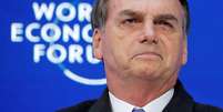 O presidente Jair Bolsonaro no Fórum Econômico Mundial  Foto: Arnd Wiegmann / Reuters