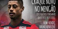 Flamengo confirma contratação de Bruno Henrique  Foto: Reprodução Twitter Flamengo / Estadão Conteúdo