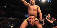 José Aldo deu show no card do UFC Fortaleza e nocauteou Moicano no segundo round de luta (Foto: Getty Images)  Foto: LANCE!