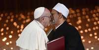 Papa Francisco discursou em Abu Dhabi, em fórum inter-religioso  Foto: ANSA / Ansa