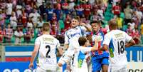 Lateral Moisés durante partida entre Bahia x Liverpool-URU, válida pela Copa Sulamericana, realizada nessa quinta (07), na Arena Fonte Nova  Foto: MARCELO MALAQUIAS/FRAMEPHOTO / Estadão