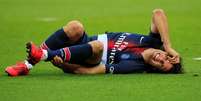 Cavani se machucou no duelo do PSG contra o Bordeaux  Foto: Gonzalo Fuentes / Reuters