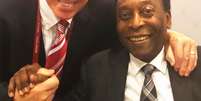 Pelé publicou foto com Banks no Instagram  Foto: Instagram / Reprodução