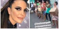 Ivete Sangalo faz doações para o Vidigal, comunidade no Rio de Janeiro atingida por forte chuva no início de 2019.  Foto: Instagram/@ivetesangalo/@famagla / Estadão Conteúdo