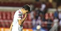 O jogador Pablo do São Paulo durante a partida entre São Paulo BRA e Talleres ARG, válida pelo Copa Libertadores da América 2019, no Estádio do Morumbi em São Paulo (SP), nesta quarta-feira (13)  Foto: Newton Menezes / Futura Press