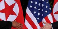 O presidente dos Estados Unidos, Donald Trump, e o líder norte-coreano Kim Jong Un durante cúpula em Singapura
12/06/2018
REUTERS/Jonathan Ernst   Foto: Reuters