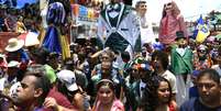 Encontro dos Bonecos Gigantes de Olinda, na ter&ccedil;a-feira (5) de Carnaval  Foto: CHICO PEIXOTO/LEIAJ&Aacute;IMAGENS / Estad&atilde;o
