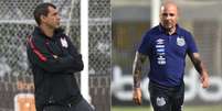 Carille e Sampaoli se enfrentam neste domingo (Foto: Divulgação)  Foto: LANCE!