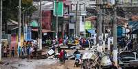 Estragos causados no bairro São João Clímaco, na zona sul de São Paulo, pela forte chuva que atingiu a cidade  Foto: Marcelo Gonçalves / Sigmapress / Estadão