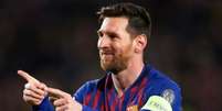 Messi chegou aos 61 gols em 61 jogos, no Camp Nou, pela Liga dos Campeões  Foto: Reprodução / LANCE!