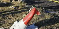 Destroços de avião da Ethiopian Airlines que caiu perto de Adis Abeba  Foto: ANSA / Ansa - Brasil