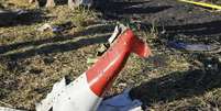 Destro&ccedil;os de avi&atilde;o da Ethiopian Airlines que caiu perto de Adis Abeba  Foto: ANSA / Ansa - Brasil