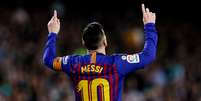 Messi marcou três gols e comandou a vitória do Barcelona sobre o Bétis  Foto: Marcelo Del Pozo / Reuters