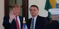 Presidente dos EUA, Donald Trump, recebe presidente Jair Bolsonaro na Casa Branca, em Washington
19/03/2019
REUTERS/Carlos Barria  Foto: Reuters