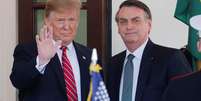Ao receber Bolsonaro (d), Trump afirmou que os dois países nunca estiveram tão próximos  Foto: DW / Deutsche Welle