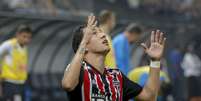 Pablo comemora gol contra o Corinthians na s&eacute;tima rodada do campeonato Paulista 2019  Foto: Ale Frata / Gazeta Press