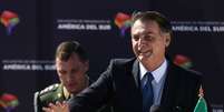 Jair Bolsonaro durante visita oficial ao Chile  Foto: EPA / Ansa