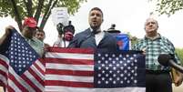 Ato de supremacistas brancos em Washington, nos Estados Unidos  Foto: EPA / Ansa - Brasil