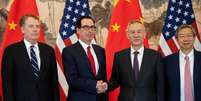 Autoridades dos EUA e da China após reunião sobre comércio em Pequim
29/03/2019
Nicolas Asfouri/Pool via REUTERS  Foto: Reuters