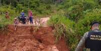 Barragem rompeu na sexta-feira, 29, em Rond&ocirc;nia  Foto: Pol&iacute;cia Ambiental/Divulga&ccedil;&atilde;o / Estad&atilde;o