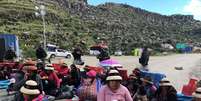 Manifestantes bloqueiam estrada que d&aacute; acesso a mina de cobre em Fuerabamba, na regi&atilde;o de Apurimac, no Peru
29/03/2019
REUTERS/Mitra Taj   Foto: Reuters