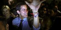 Líder de oposição venezuelano Juan Guaido em Caracas
02/04/2019
REUTERS/Ivan Alvarado  Foto: Reuters