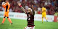 Gabriel Barbosa (Gabigol) durante Flamengo x Peñarol realizada no Maracanã pela Copa Libertadores  Foto: CELSO PUPO/FOTOARENA / Estadão