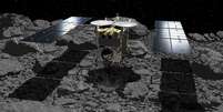 A sonda japonesa Hayabusa-2 parece ter cumprido a missão de detonar explosivos no asteroide Ryugu  Foto: BBC News Brasil