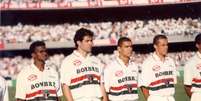 Raí na final de 1998, ao lado de Capitão, Fabiano e França - FOTO: Arquivo Histórico São Paulo FC  Foto: Lance!