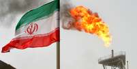 Bandeira do Irã em plataforma petrolífera de Soroush
25/07/2005
REUTERS/Raheb Homavandi  Foto: Reuters