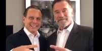 O governador João Doria e o ator Arnold Schwarzenegger  Foto: Reprodução/Twitter João Doria / Estadão