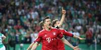 Lewandowski fez dois (Foto: Divulgação/Twitter Bayern)  Foto: Lance!