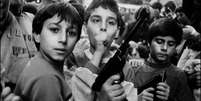 Foto em cartaz na mostra da italiana Letizia Battaglia  Foto: Divulgação / Ansa - Brasil