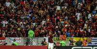 Bruno Henrique marca seu segundo gol durante Flamengo x Cruzeiro, partida válida pela 1ª rodada do Campeonato Brasileiro, realizada no estádio Maracanã  Foto: Nayra Halm / Fotoarena / Estadão