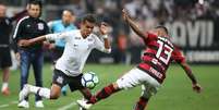 Lance durante a partida entre Corinthians e Flamengo, válida pela Semifinal da Copa do Brasil 2018, na Arena Corinthians, em São Paulo   Foto: Newton Menezes / Futura Press