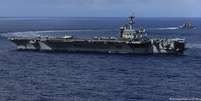 O porta-avi&otilde;es USS Abraham Lincoln  Foto: DW / Deutsche Welle