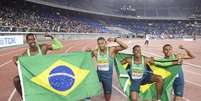 Brasil vence mundial de revezamento 4x100 no Japão   Foto: Kyodo/via REUTERS