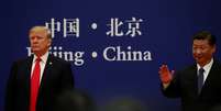 Presidentes dos EUA, Donald Trump, e da China, Xi Jinping 
09/11/2017
REUTERS/Jonathan Ernst  Foto: Reuters