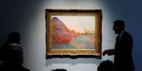 &#039;Meules&#039;, de Monet, é exposto para a imprensa antes do leilão  Foto: Lucas Jackson / Reuters