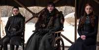 Personagens Arya, Bran e Sansa em cena do episódio final de Game of Thrones  Foto: HBO/Divulgação / Estadão