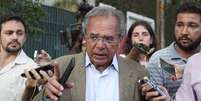 Paulo Guedes voltou a pressionar o Congresso sobre reforma da Previdência  Foto: EPA / Ansa - Brasil