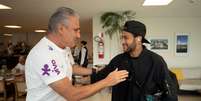 Neymar e Tite em Teresópolis  Foto: Lucas Figueiredo / CBF