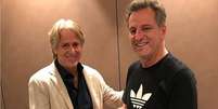 Presidente Rodolfo Landim fecha acerto com Jorge Jesus como novo t&eacute;cnico do Flamengo.  Foto: Reprodu&ccedil;&atilde;o/Flamengo Twitter / Estad&atilde;o