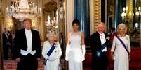 Presidente dos EUA, Donald Trump,  rainha Elizabeth, Melania Trump, Príncipe Charles e Camilla, duquesa de Cornwall
03/06/2019
Doug Mills/Pool via REUTERS  Foto: Reuters