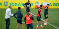 Neymar treinou com a Seleção Brasileira antes do jogo contra o Catar  Foto: Pedro Martins / MoWa Press